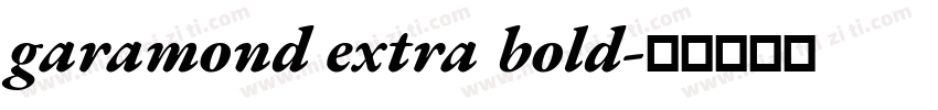 garamond extra bold字体转换